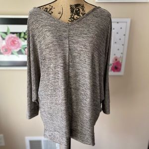 Sheer Heathered gray blouse